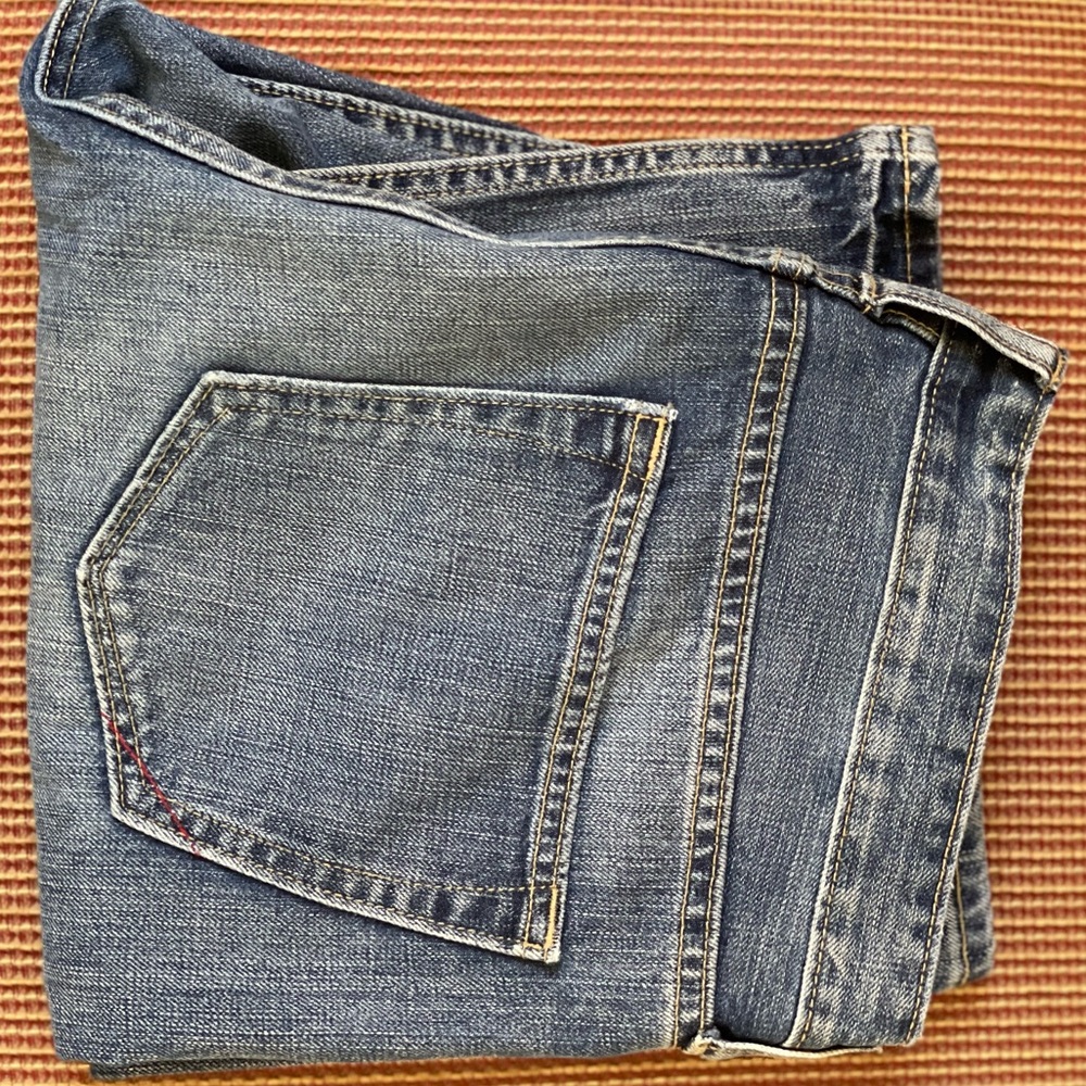 Banana Republic Denim Slim Straight 100% Cotton 34X32 Distressed